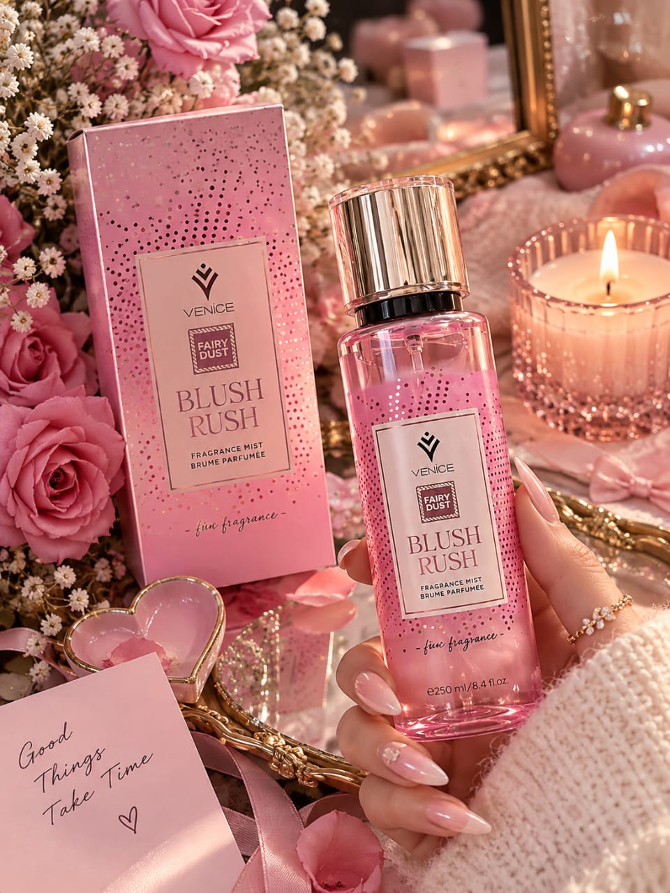 بادی اسپلش زنانه  ونیس مدل بلش راش (Venice Blush Rush) – حجم ۲۵۰ میل