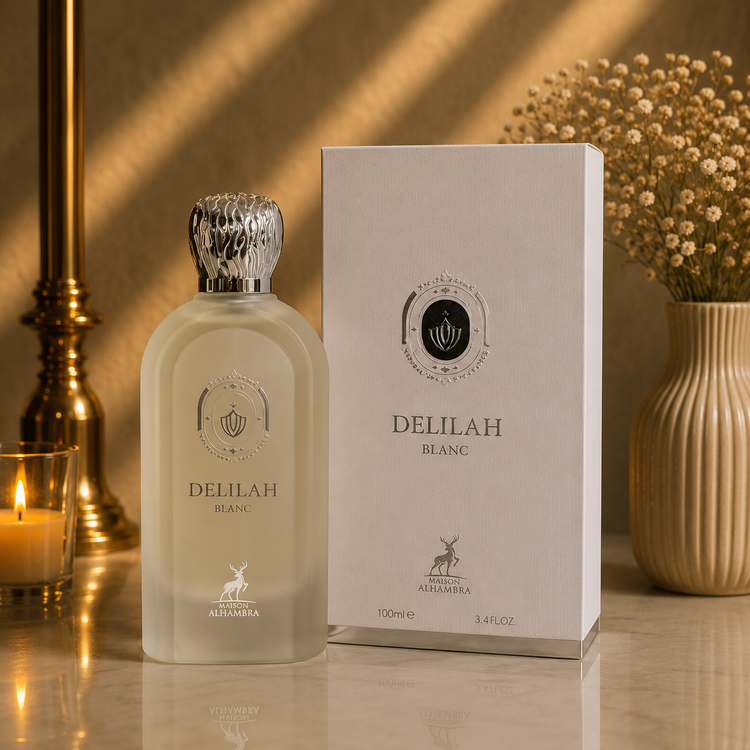 عطر و ادکلن دلیله بلانک از شرکت الحمبرا الهام گرفته از مارلی والایا ضمانت Original حجم 100ml
