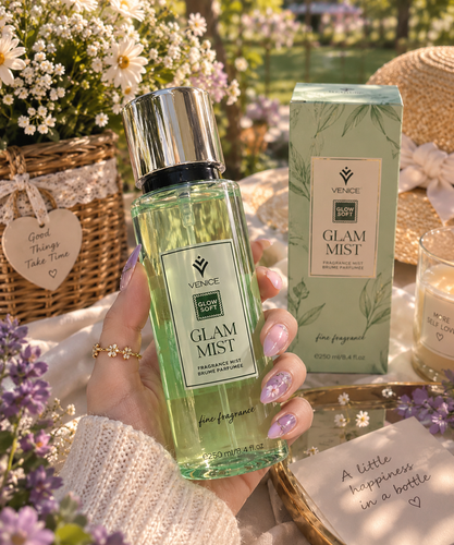 بادی اسپلش زنانه گلم میست ونیس Venice Glam Mist | حجم ۲۵۰ میل (رایحه خنک، بهاری و گلی دلپذیر)