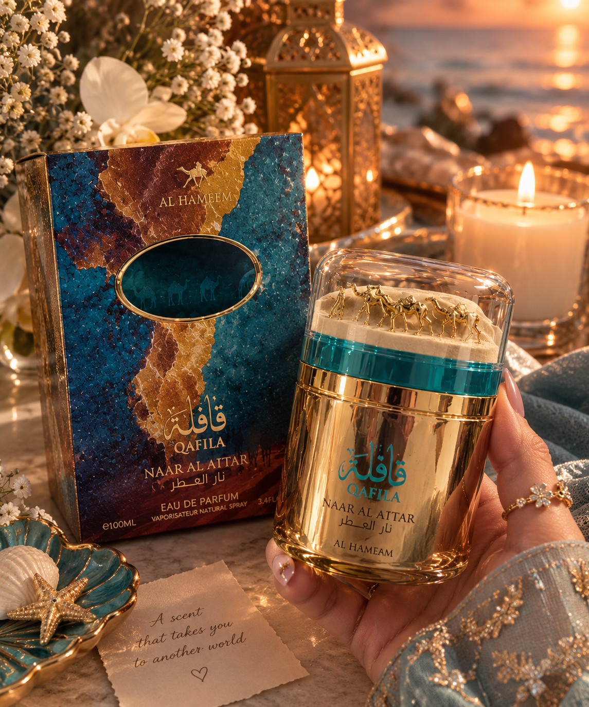 عطر و ادکلن قافله نار العطر از برند له شامو الهام گرفته از ناین پی ام نایت اوت ضمانت Original حجم 100ml