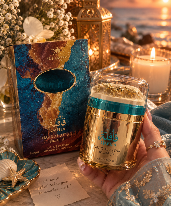 عطر و ادکلن قافله نار العطر از برند له شامو الهام گرفته از ناین پی ام نایت اوت ضمانت Original حجم 100ml